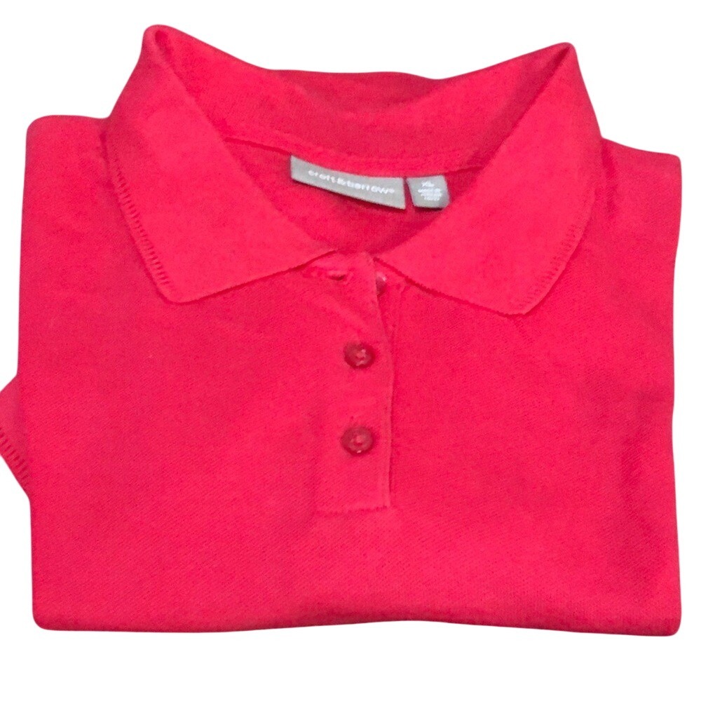 Croft & Barrow Red Short Sleeve Polo Tee